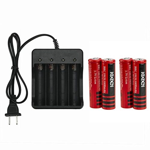 Cargador baterías EBL 18650 3.7V Li-ion Rechargeable set 4